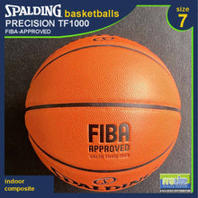 Load image into Gallery viewer, SPALDING Precision TF1000 FIBA-Approved Original Indoor Basketball Size 7