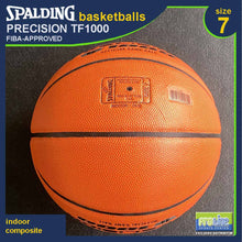 Load image into Gallery viewer, SPALDING Precision TF1000 FIBA-Approved Original Indoor Basketball Size 7