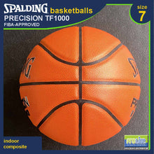 Load image into Gallery viewer, SPALDING Precision TF1000 FIBA-Approved Original Indoor Basketball Size 7