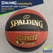 Load image into Gallery viewer, SPALDING Advanced Grip Control Black/Orange Original Indoor-Outdoor Basketball Size 7
