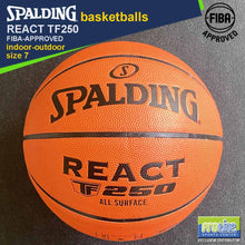 Load image into Gallery viewer, SPALDING React TF250 FIBA-Approved Original Indoor-Outdoor Basketball Size 7