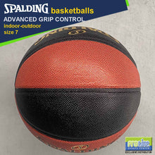 Load image into Gallery viewer, SPALDING Advanced Grip Control Black/Orange Original Indoor-Outdoor Basketball Size 7