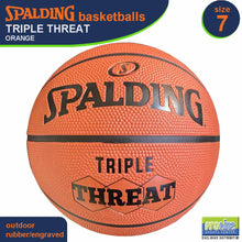 Load image into Gallery viewer, SPALDING Triple Threat Orange Original Outdoor Basketball Size 7