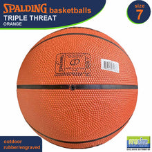 Load image into Gallery viewer, SPALDING Triple Threat Orange Original Outdoor Basketball Size 7