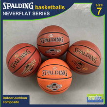 Load image into Gallery viewer, SPALDING NeverFlat Series Original Indoor-Outdoor Basketball Size 7