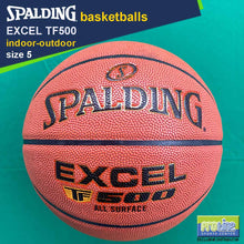 Load image into Gallery viewer, SPALDING Excel TF500 Original Indoor-Outdoor Basketball Size 7, Size 6, Size 5 & Euroleague