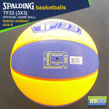 Load image into Gallery viewer, SPALDING FIBA-Approved TF33 3x3 Official Game Ball Original Indoor-Outdoor Basketball Size 6