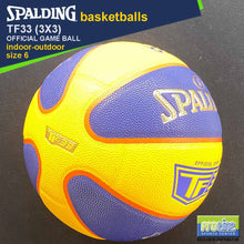Load image into Gallery viewer, SPALDING FIBA-Approved TF33 3x3 Official Game Ball Original Indoor-Outdoor Basketball Size 6