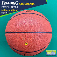 Load image into Gallery viewer, SPALDING Excel TF500 Original Indoor-Outdoor Basketball Size 7, Size 6, Size 5 & Euroleague