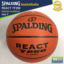 Load image into Gallery viewer, SPALDING React TF250 FIBA-Approved Original Indoor-Outdoor Basketball Size 7
