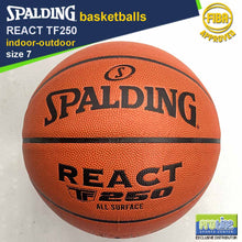 Load image into Gallery viewer, SPALDING React TF250 FIBA-Approved Original Indoor-Outdoor Basketball Size 7