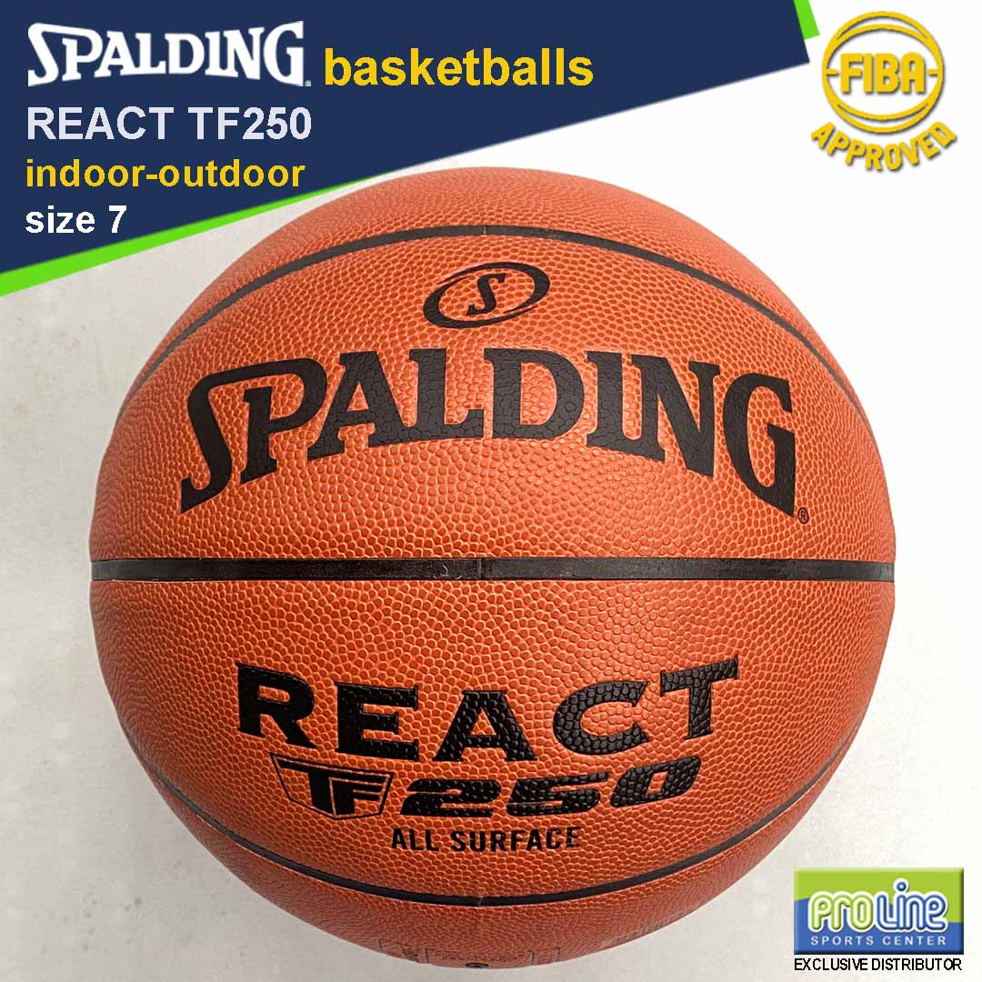 BALÓN SPALDING DE BASKETBALL REACT FIBA TF 250 250 #7-NARANJA - Tienda BALÓN SPALDING DE BASKETBALL REACT FIBA TF 250 250 #7-NARANJA - Tienda