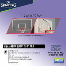 Load image into Gallery viewer, SPALDING NBA Arena Slam 180 Degrees Pro Backboard and Rim for Kids