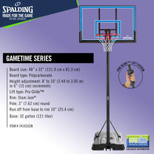 Load image into Gallery viewer, SPALDING Gametime Series Original Portable Backboard System (48" x 32" Board)