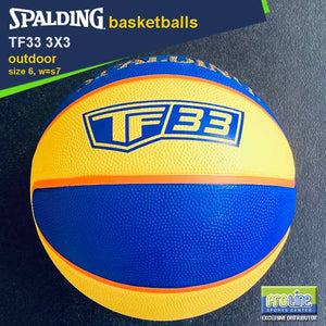 SPALDING TF-33 3x3 Game Ball Rubber Ball Original Outdoor Basketball Size 6