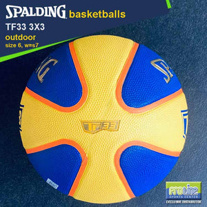 SPALDING TF-33 3x3 Game Ball Rubber Ball Original Outdoor Basketball Size 6