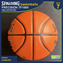 Load image into Gallery viewer, SPALDING Precision TF1000 FIBA-Approved Original Indoor Basketball Size 7
