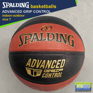 SPALDING Advanced Grip Control Black/Orange Original Indoor-Outdoor Basketball Size 7
