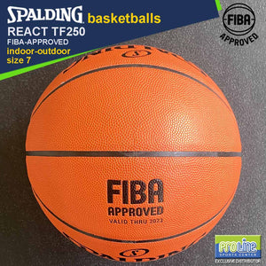 SPALDING React TF250 FIBA-Approved Original Indoor-Outdoor Basketball Size 7