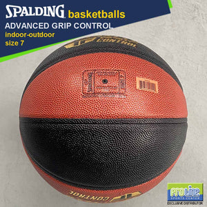 SPALDING Advanced Grip Control Black/Orange Original Indoor-Outdoor Basketball Size 7