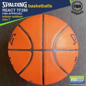 SPALDING React TF250 FIBA-Approved Original Indoor-Outdoor Basketball Size 7