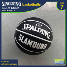 Load image into Gallery viewer, SPALDING Slam Dunk Black White Original Outdoor Basketball Size 7
