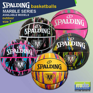 SPALDING Marble Series Outdoor Basketball Size 7 & Size 6