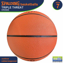 Load image into Gallery viewer, SPALDING Triple Threat Orange Original Outdoor Basketball Size 7
