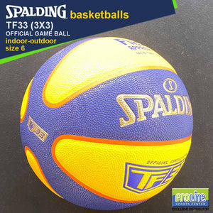 SPALDING FIBA-Approved TF33 3x3 Official Game Ball Original Indoor-Outdoor Basketball Size 6