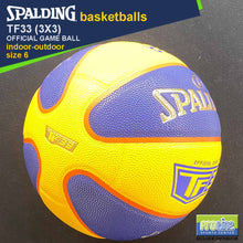 Load image into Gallery viewer, SPALDING FIBA-Approved TF33 3x3 Official Game Ball Original Indoor-Outdoor Basketball Size 6
