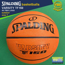 Load image into Gallery viewer, SPALDING Varsity TF150 FIBA-Approved Original Outdoor Basketball Size 7, Size 6 &amp; Size 5
