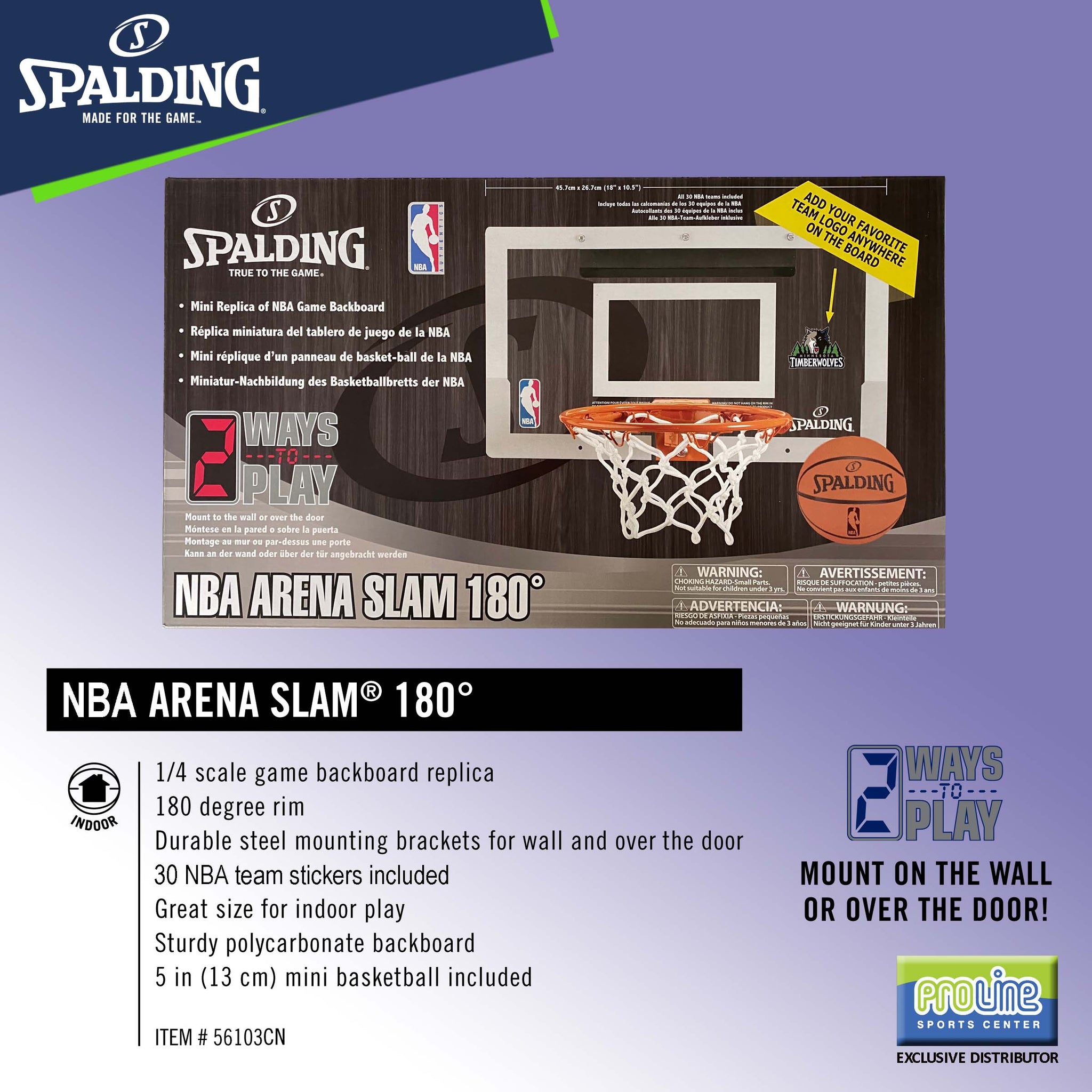 Spalding Nba Rim SPALDING NBA Arena Slam 180 Degrees Backboard and Rim for Kids ...
