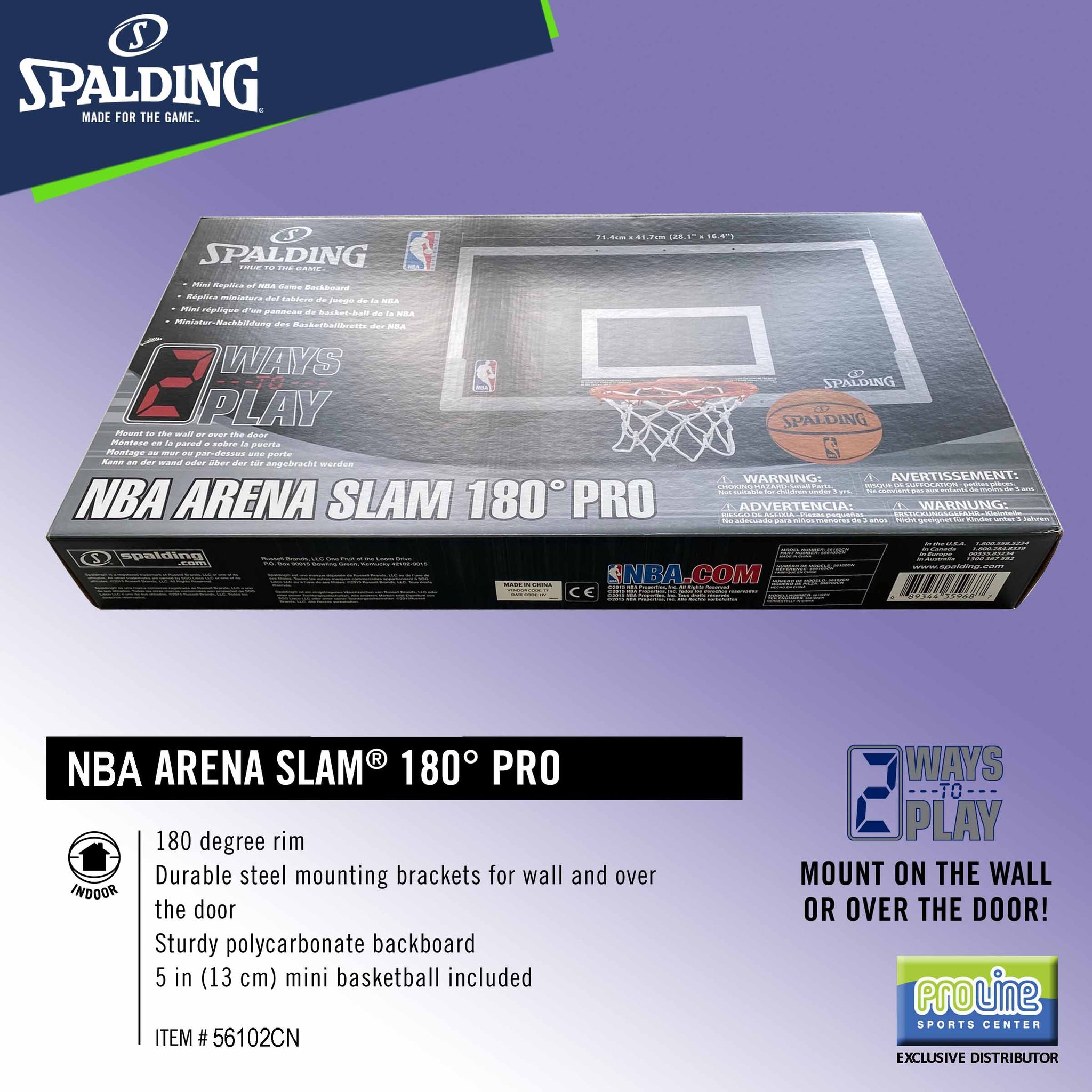 Spalding Over the door Basketball Hoop Arena Slam 180 Pro 16.4 ab 70
